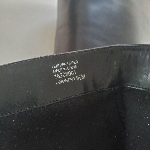 New Franco Sarto Black Leather Tall Riding Boot with Back Zipper size 9.5 - Picture 13 of 14